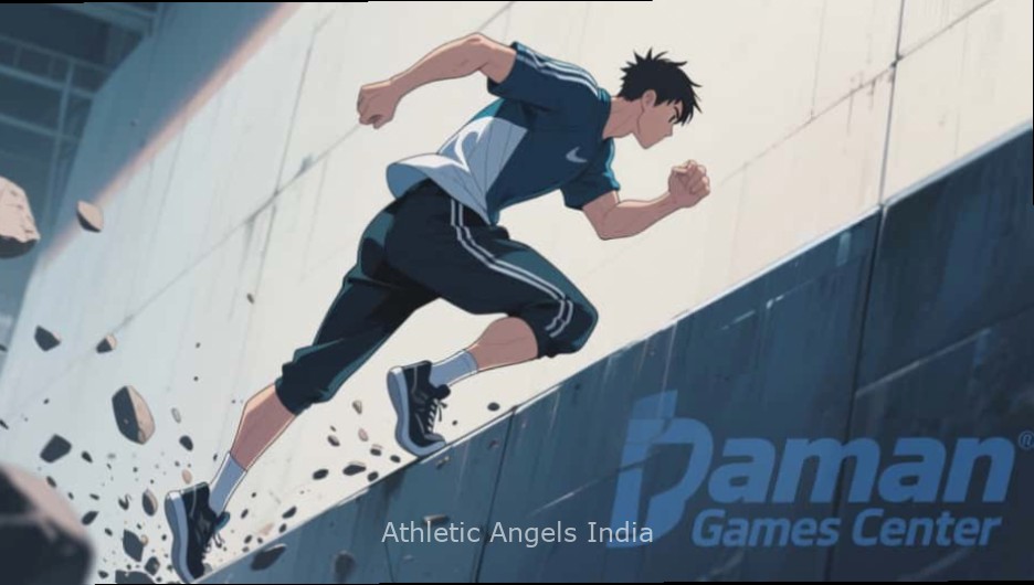 Athletic Angels India game screenshot featuring female athletes in action